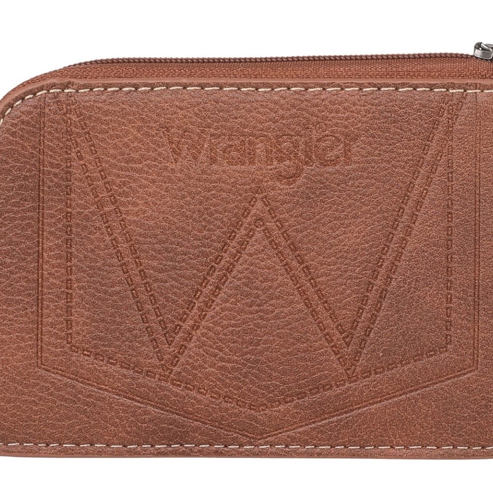 Wrangler Southwestern Art Print Mini Zip Card Case Dark Turquoise - Picture 2 of 3